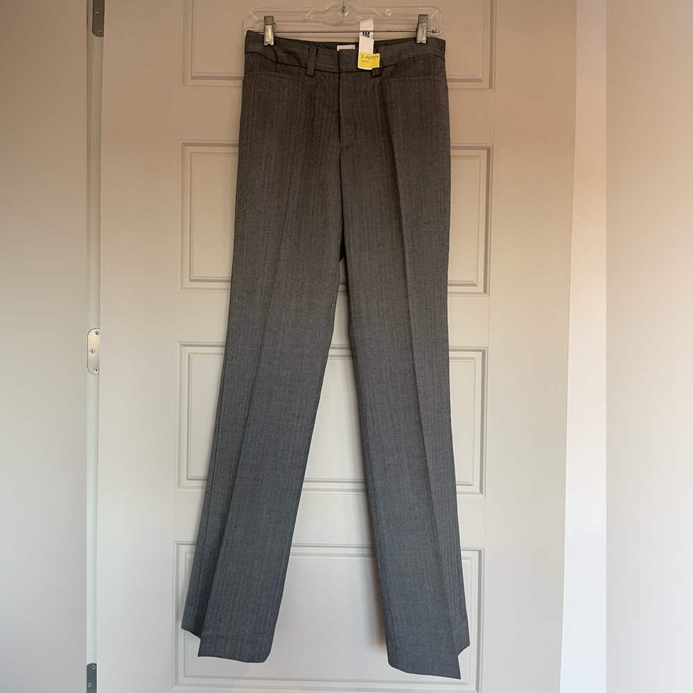 Gap Stretch Slacks - Grey Ribbed - image 1